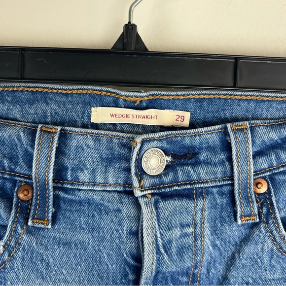 Levi’s Wedgie Straight leg high rise jeans button fly Size 29 - Picture 6 of 9